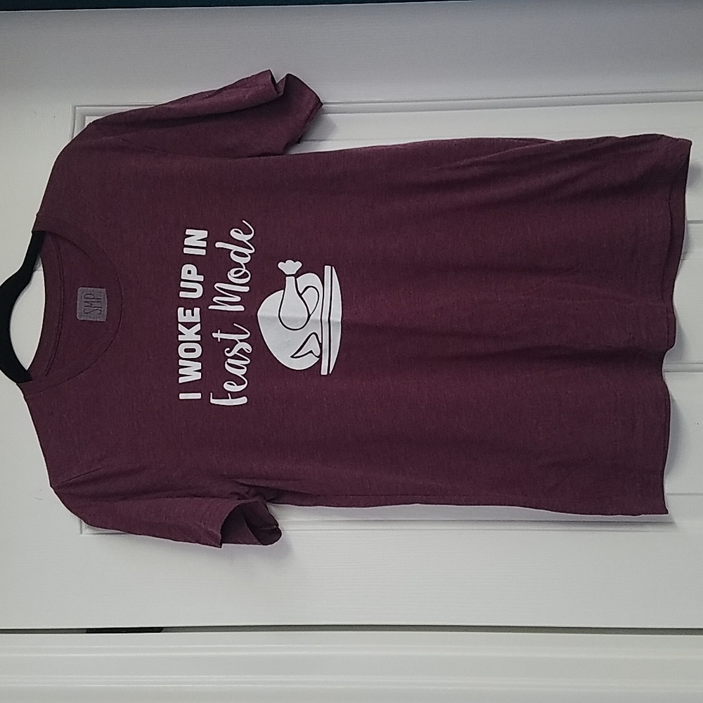 Thanksgiving Graphic Tee Feast Mode Unisex Size M